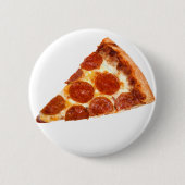 SlipperyJoe's klassische Pepperoni-Pizzaschnitt ge Button (Vorderseite)