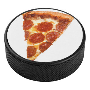 SlipperyJoe's klassische Pepperoni-Pizzaschnitt ge Eishockey Puck