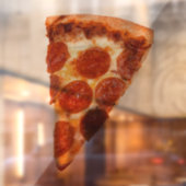 SlipperyJoe's klassische Pepperoni-Pizzaschnitt ge Fensteraufkleber (Blatt 2)