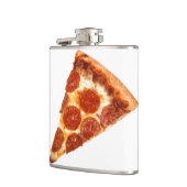 SlipperyJoe's klassische Pepperoni-Pizzaschnitt ge Flachmann (Links)