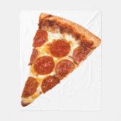 SlipperyJoe's klassische Pepperoni-Pizzaschnitt ge Fleecedecke (Vorderseite)