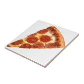 SlipperyJoe's klassische Pepperoni-Pizzaschnitt ge Fliese (Seite)