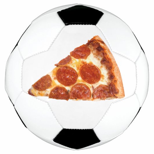 SlipperyJoe's klassische Pepperoni-Pizzaschnitt ge Fußball (Vorderseite)