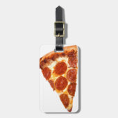 SlipperyJoe's klassische Pepperoni-Pizzaschnitt ge Gepäckanhänger (Vorderseite vertikal)