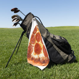 SlipperyJoe's klassische Pepperoni-Pizzaschnitt ge Golfhandtuch