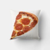 SlipperyJoe's klassische Pepperoni-Pizzaschnitt ge Kissen (Rückseite)