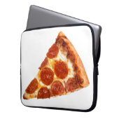 SlipperyJoe's klassische Pepperoni-Pizzaschnitt ge Laptopschutzhülle (Vorderseite Links)