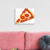 SlipperyJoe's klassische Pepperoni-Pizzaschnitt ge Leinwanddruck (Insitu (Wohnzimmer))