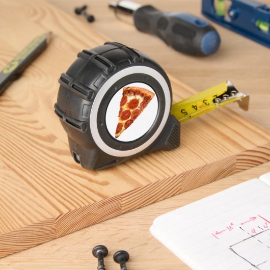 SlipperyJoe's klassische Pepperoni-Pizzaschnitt ge Maßband (Holzbau)