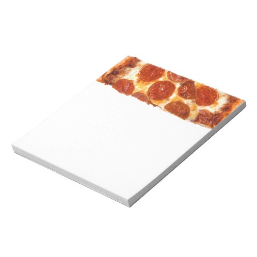 SlipperyJoe's klassische Pepperoni-Pizzaschnitt ge Notizblock (Rotiert)