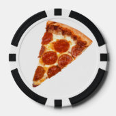 SlipperyJoe's klassische Pepperoni-Pizzaschnitt ge Pokerchips (Vorderseite)