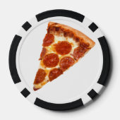 SlipperyJoe's klassische Pepperoni-Pizzaschnitt ge Pokerchips (Rückseite)