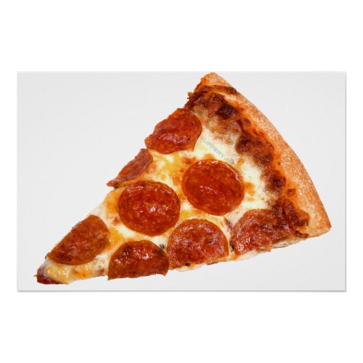 SlipperyJoe's klassische Pepperoni-Pizzaschnitt ge Poster (Vorderseite)