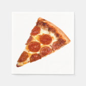 SlipperyJoe's klassische Pepperoni-Pizzaschnitt ge Serviette (Vorderseite)