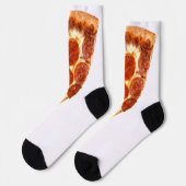 SlipperyJoe's klassische Pepperoni-Pizzaschnitt ge Socken (Linkes Detail)