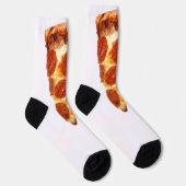 SlipperyJoe's klassische Pepperoni-Pizzaschnitt ge Socken (Rechts)