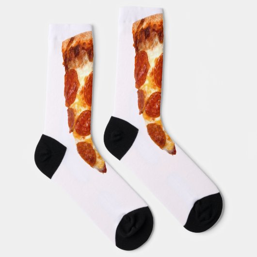 SlipperyJoe's klassische Pepperoni-Pizzaschnitt ge Socken (Rechts)