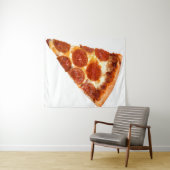 SlipperyJoe's klassische Pepperoni-Pizzaschnitt ge Wandteppich (Beispiel (Horizontal))