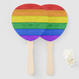 SlipperyJoe's klassischer Regenbogen-Tastsinn hand Fächer