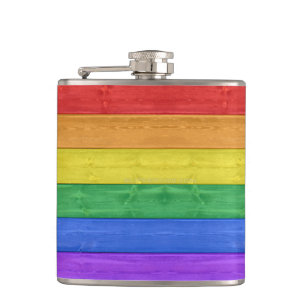 SlipperyJoe's klassischer Regenbogen-Tastsinn hand Flachmann