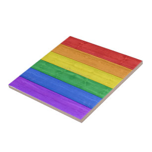 SlipperyJoe's klassischer Regenbogen-Tastsinn hand Fliese