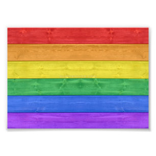 SlipperyJoe's klassischer Regenbogen-Tastsinn hand Fotodruck
