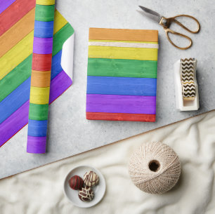 SlipperyJoe's klassischer Regenbogen-Tastsinn hand Geschenkpapier