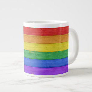 SlipperyJoe's klassischer Regenbogen-Tastsinn hand Jumbo-Tasse