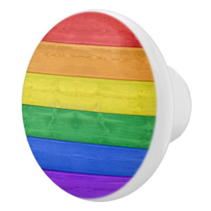 SlipperyJoe's klassischer Regenbogen-Tastsinn hand Keramikknauf