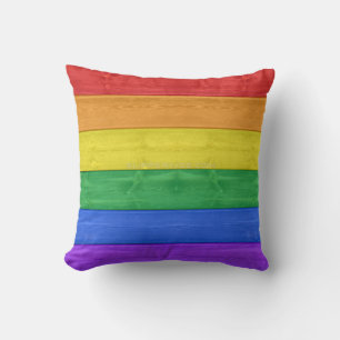 SlipperyJoe's klassischer Regenbogen-Tastsinn hand Kissen