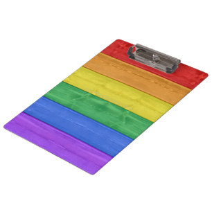 SlipperyJoe's klassischer Regenbogen-Tastsinn hand Klemmbrett