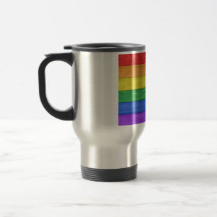 SlipperyJoe's klassischer Regenbogen-Tastsinn hand Reisebecher
