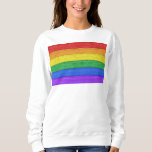SlipperyJoe's klassischer Regenbogen-Tastsinn hand Sweatshirt