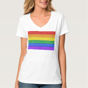 SlipperyJoe's klassischer Regenbogen-Tastsinn hand T-Shirt