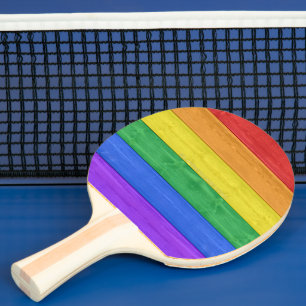 SlipperyJoe's klassischer Regenbogen-Tastsinn hand Tischtennis Schläger