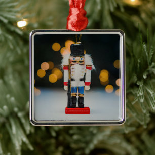 SlipperyJoes klassischer Weihnachts-Nussknacker-Sc Ornament Aus Metall