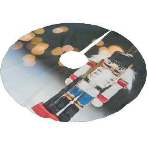 SlipperyJoes klassischer Weihnachts-Nussknacker-Sc Polyester Weihnachtsbaumdecke