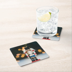 SlipperyJoes klassischer Weihnachts-Nussknacker-Sc Rechteckiger Pappuntersetzer