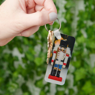 SlipperyJoes klassischer Weihnachts-Nussknacker-Sc Schlüsselanhänger