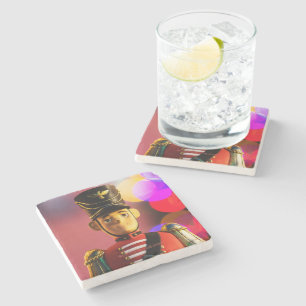 SlipperyJoes klassischer Weihnachts-Spielzeugsolda Steinuntersetzer