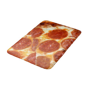 SlipperyJoe's klassisches Pepperoni-Pizza-Stück ge Badematte