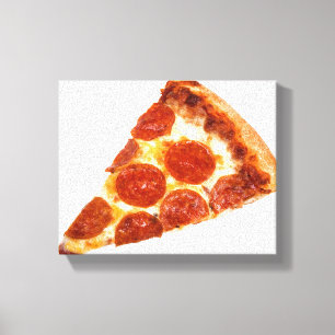 SlipperyJoe's klassisches Pepperoni-Pizza-Stück ge Leinwanddruck