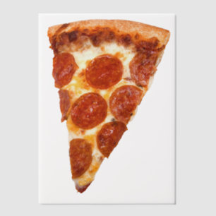 SlipperyJoe's klassisches Pepperoni-Pizza-Stück ge Pergament Einladungen