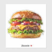 SlipperyJoe's köstlich gestapelte Hamburger-Thic Aufkleber (Blatt)