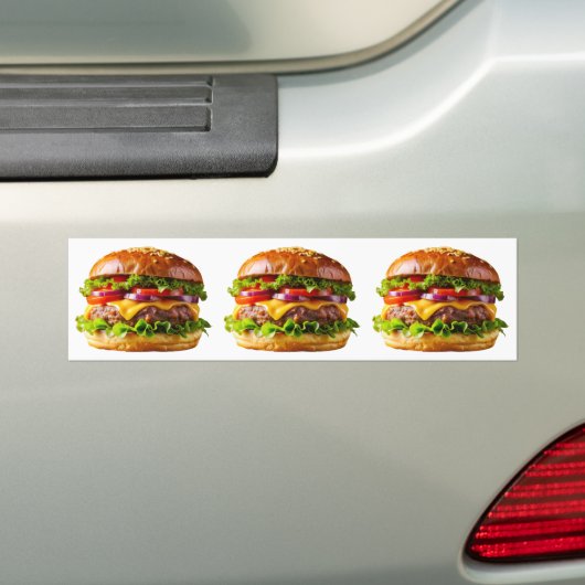 SlipperyJoe's köstlich gestapelte Hamburger-Thic Autoaufkleber (Auf Auto)