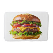 SlipperyJoe's köstlich gestapelte Hamburger-Thic Badematte (Vorderseite)