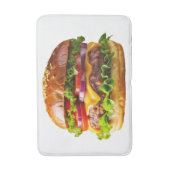 SlipperyJoe's köstlich gestapelte Hamburger-Thic Badematte (Vorderseite Vertikal)