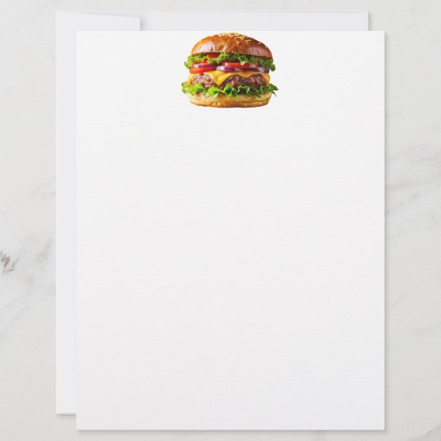 SlipperyJoe's köstlich gestapelte Hamburger-Thic Briefbogen (Vorderseite)