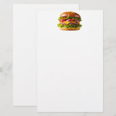 SlipperyJoe's köstlich gestapelte Hamburger-Thic Briefpapier (Vorne/Hinten)