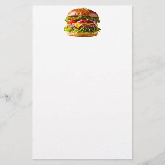 SlipperyJoe's köstlich gestapelte Hamburger-Thic Briefpapier (Vorderseite)